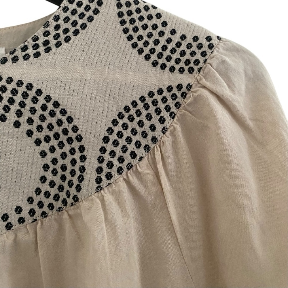 Generra Elegant Beige Circle Pattern Dress I Size: 8 - Picture 4 of 10